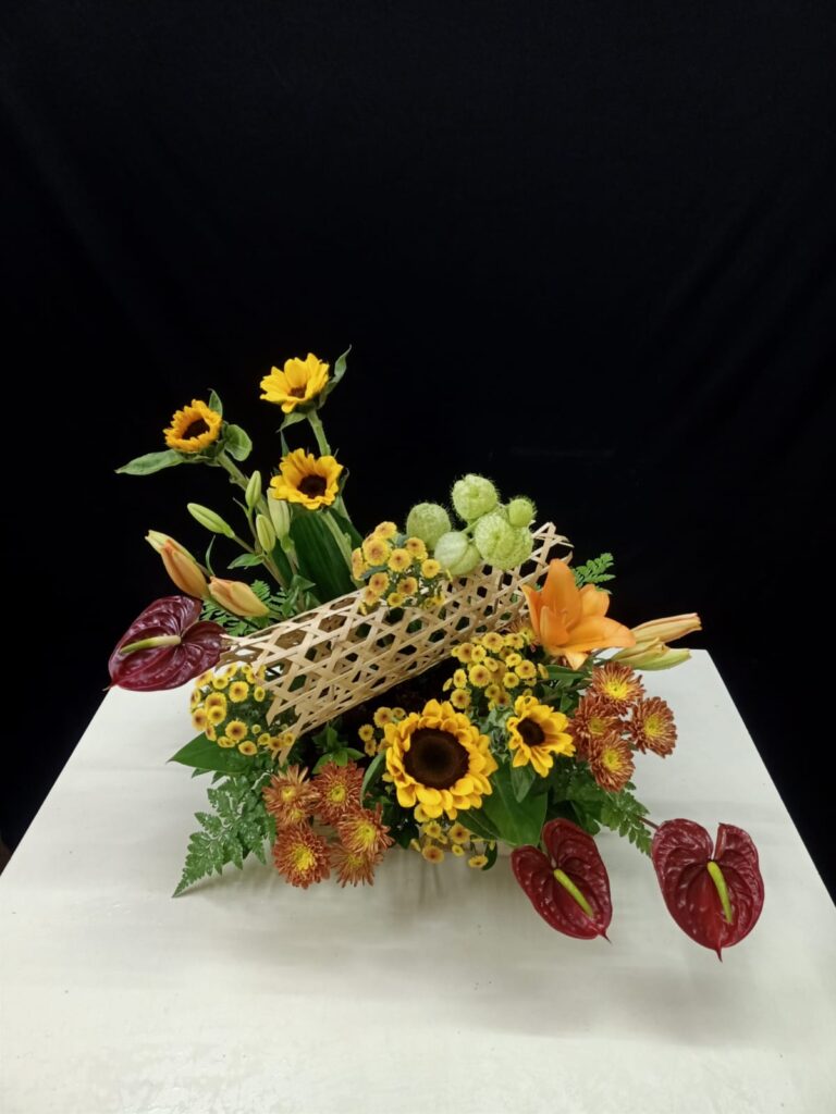 vibrant sunflower arrangement