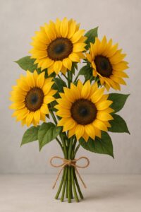 Bright sunflower convey joy and warmth - see its flower gift meaning