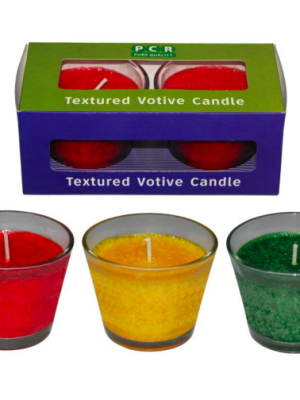 Textured Glass Votive Candle