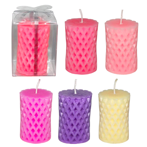Decorative Netted Pillar Candle