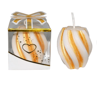 Golden Swirl Votive Candle