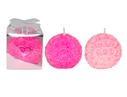 Decorative Rose Ball Candle