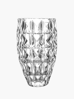 Elegant Crystal Flower Vase - Luxurious Diamond Cut Glass Vase