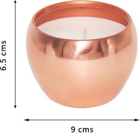 Premium soy metallic candle size scale