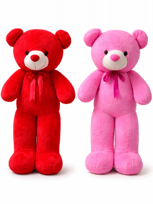 pink and red teddy