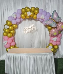 birthday balloon arch